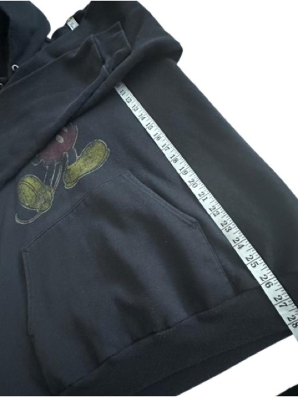 Disney by Hanes Man L Black Hoodie with Mickey Graphic Long Sleeves Cotton Blend - Picture 7 of 10